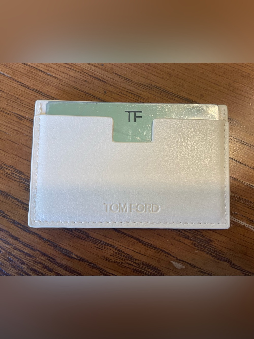 Tom Ford Beauty Mirror Cardholder Vanilla/Tan color Gift with Purchase (GWP) NEW